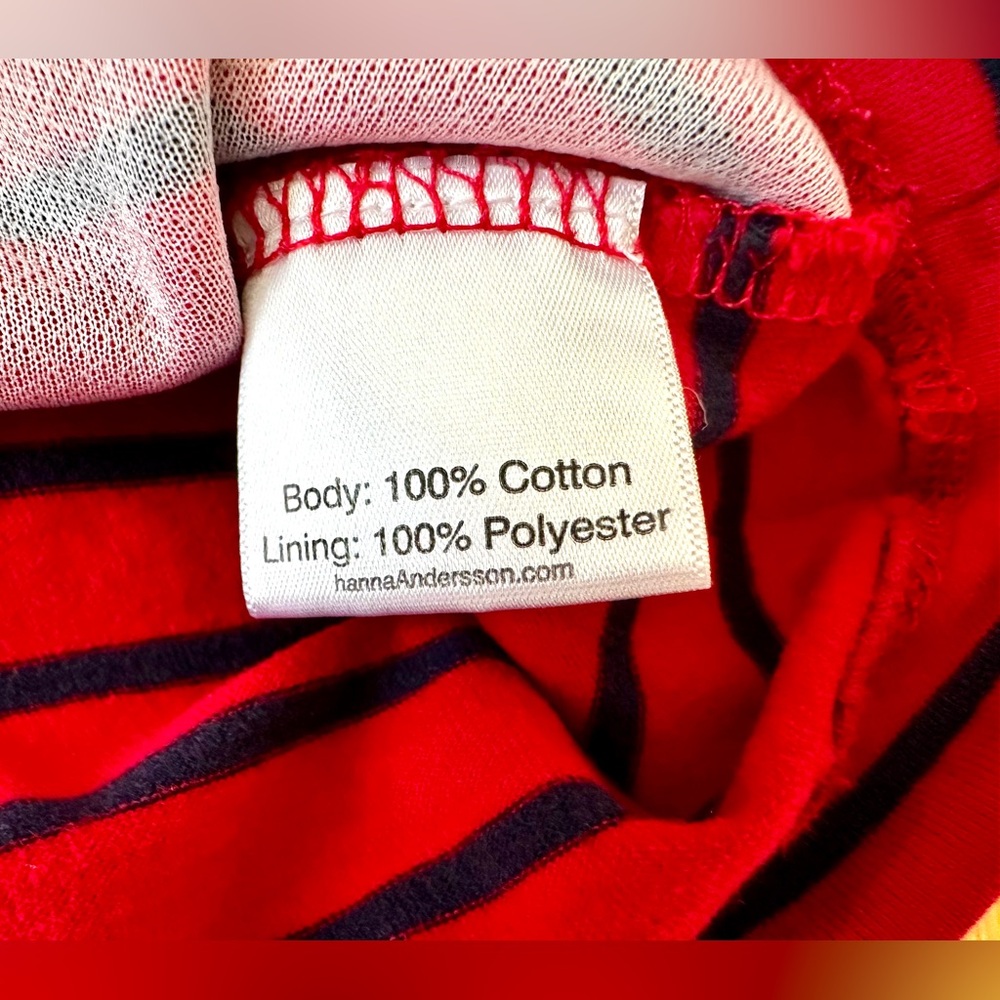 J Crew Crewcuts & Hanna Andersson Striped Long Sleeved T-Shirts Red Black White - Picture 9 of 11